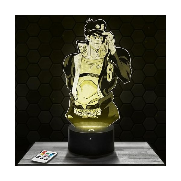 Lampe de chevet - Veilleuse Tactile Ace Sabo Luffy Manga Lampe 3D LED illusion, Idée cadeau Noël anniversaire garçon et fille