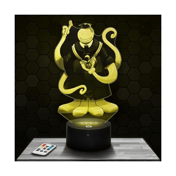 Lampe de chevet - Veilleuse Tactile Ace Sabo Luffy Manga Lampe 3D LED illusion, Idée cadeau Noël anniversaire garçon et fille