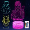 Shenjia One Piece, 3 en 1, lampe LED 3D, 16 couleurs LED Acrylic RGB Lights, Décoration de chambre denfant, Anniversaire