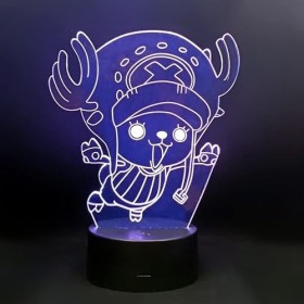 Wolostore Lampe LED Anime Manga Flying Chopper One Piece Changement de couleur USB Veilleuse et décoration