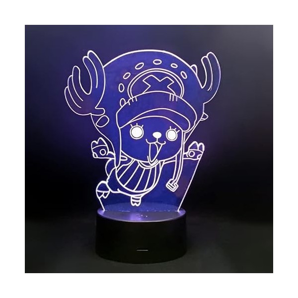 Wolostore Lampe LED Anime Manga Flying Chopper One Piece Changement de couleur USB Veilleuse et décoration