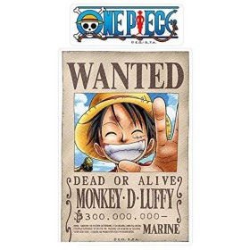 ABYSTYLE - ONE PIECE - Stickers - 16x11cm- Wanted Luffy/Zoro