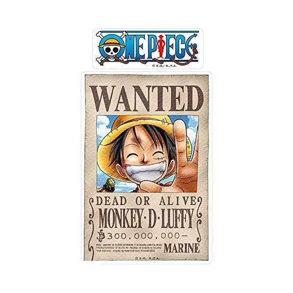 ABYSTYLE - ONE PIECE - Stickers - 16x11cm- Wanted Luffy/Zoro