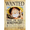 Poster One Piece Luff Wanted Anime Manga