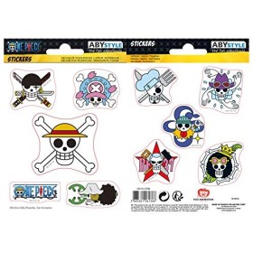 ABYSTYLE - ONE PIECE - Stickers - 16x11cm/ 2 planches - Skulls Equipage Luffy X5