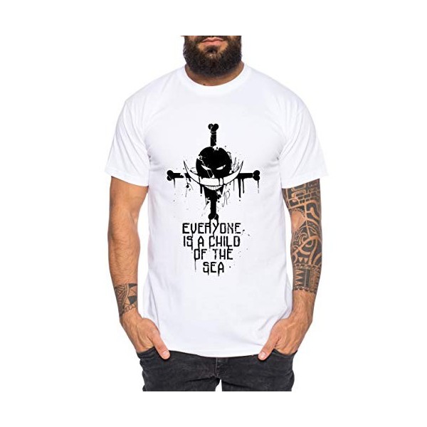 Sea Zoro One Manga T-Shirt Luffy pour Homme Anime Piece, Farbe2:Noir, Größe2:Medium