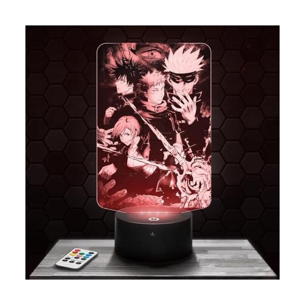 Lampe de chevet, Veilleuse Tactile Manga Luffy Lampe 3D LED illusion, Idée cadeau Noël anniversaire garçon et fille Lampe de