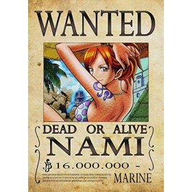 Poster One Piece Nami Wanted Anime Manga