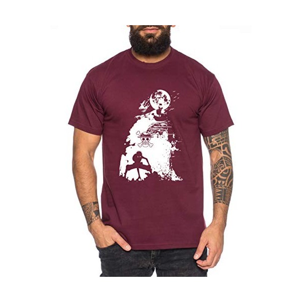 Ruffy Schiff Going Zoro One Manga T-Shirt Merry Luffy pour Homme Anime Piece, Farbe2:Noir, Größe2:Small