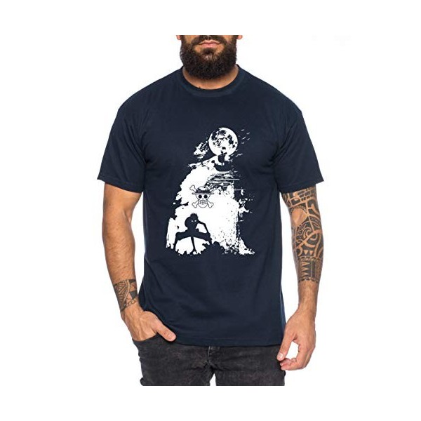 Ruffy Schiff Going Zoro One Manga T-Shirt Merry Luffy pour Homme Anime Piece, Farbe2:Noir, Größe2:Small