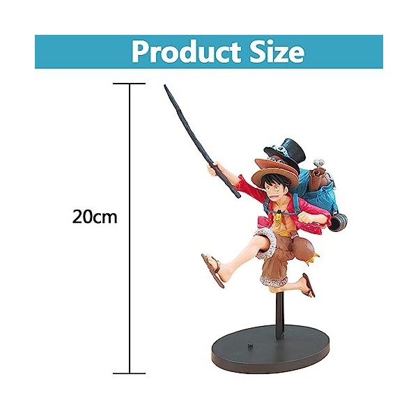 FISAPBXC One Piece Luffy Figurine,One Piece Figure Modèle,Animé Personnage Modèle,Figurine en PVC Action Statue Jouet de Coll