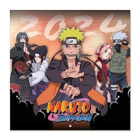 Grupo Erik - Calendrier Mural 2024 Naruto | Calendrier Mensuel 30 x 60 cm, Certifié FSC, en Français