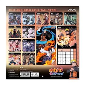 Grupo Erik - Calendrier Mural 2024 Naruto | Calendrier Mensuel 30 x 60 cm, Certifié FSC, en Français