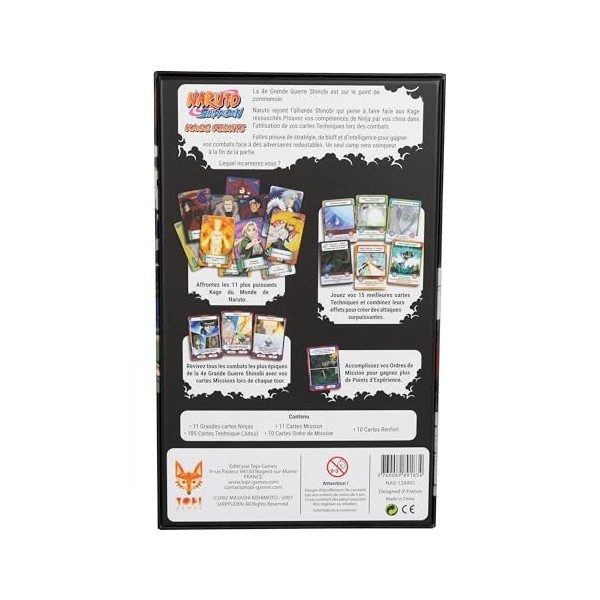 Topi Games - Naruto Shippuden - Combats de Kage - Jeu de société - Jeu Enfant - A partir de 7 Ans - 2 à 6 joueurs - NAS-12890