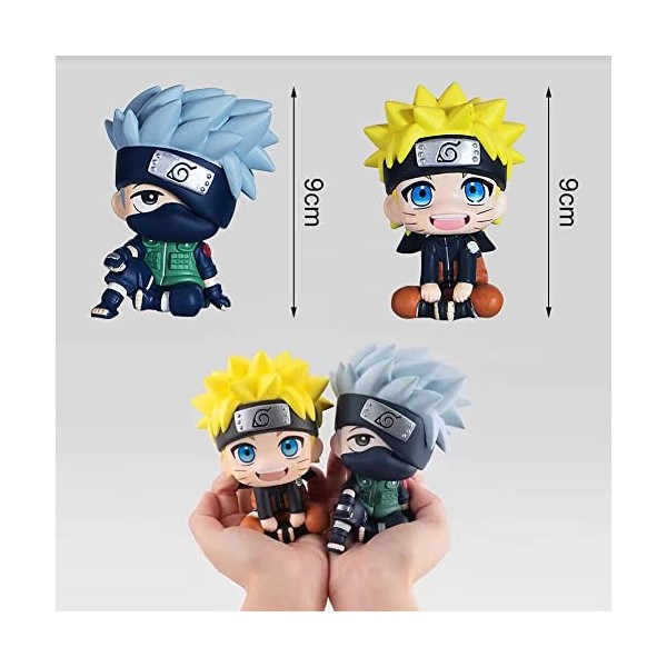 Naruto Figure 2Pièces Jouets Anime Action Figurine Modèle de Figurine Anime Figure Modèle Table Bureau Décoration Anniversair