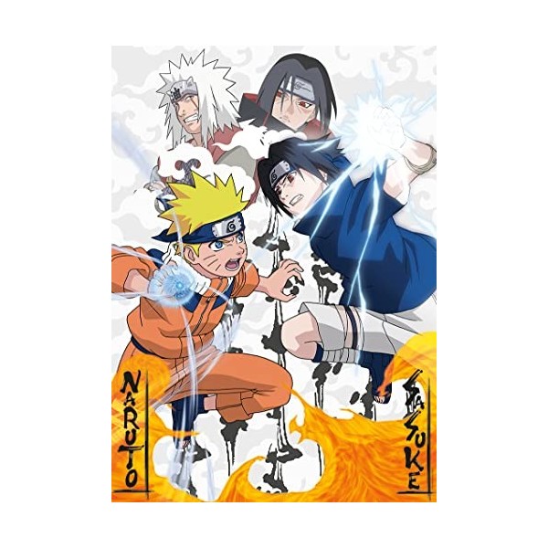 Nathan - Puzzle 1000 pièces - Naruto vs. Sasuke - Adultes et enfants dès 14 ans - Puzzle de qualité supérieure - Encastrement