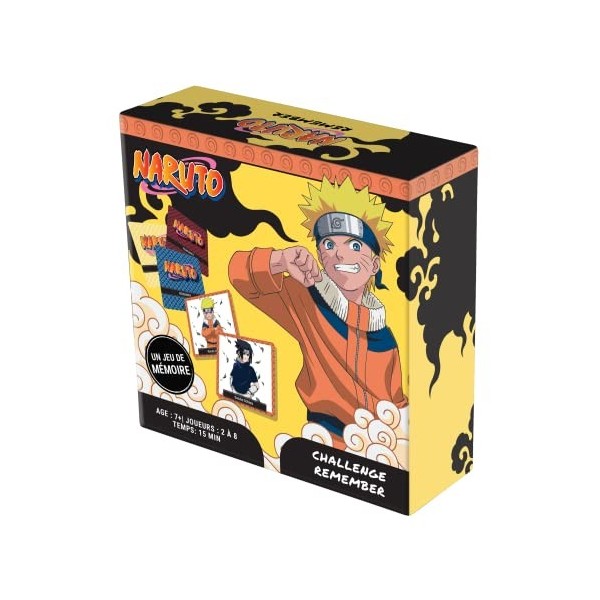TOPI GAMES - Naruto - Remember - Jeu de société - Jeu Enfant - Jeu de cartes - A partir de 7 Ans - 2 à 6 joueurs - NAR-RM-MI-
