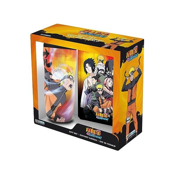 ABYSTYLE - NARUTO SHIPPUDEN Coffret cadeau Mug de voyage + Cahier