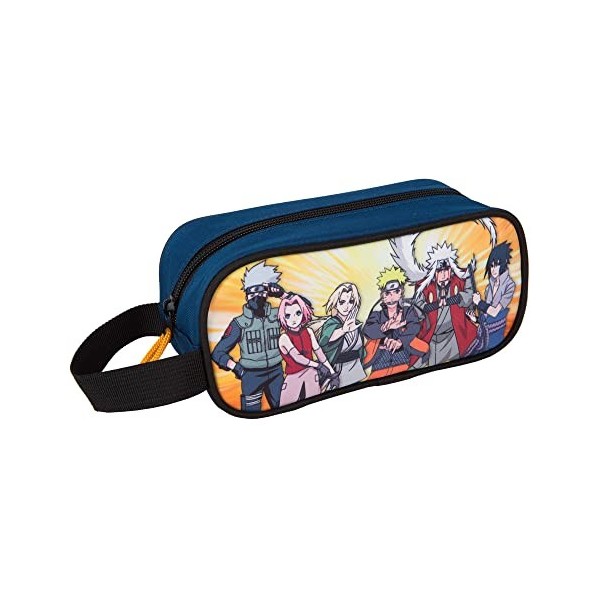 Trousse Gamer Case Naruto avec poignée latérale - 1 grand compartiment - intérieur doublé - tirette ergonomique - 7 × 20 × 9&nbsp;