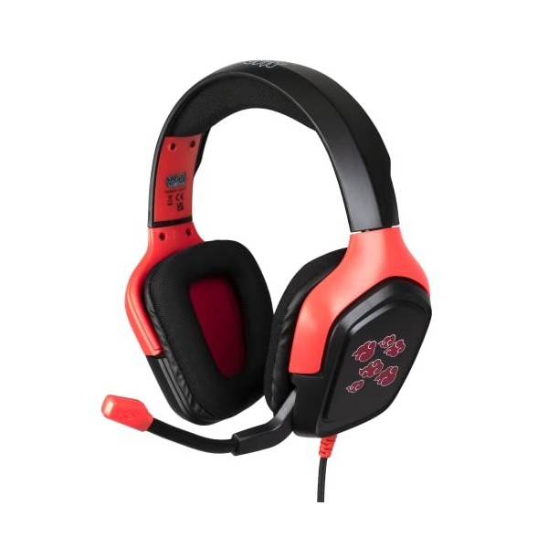 Konix Naruto Shippuden Casque gaming filaire PS4, PS5, Switch, Xbox One et Series X|S - Microphone - Câble 1,5 m - Prise Jack