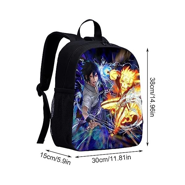 LGQHCE Naruto Sacs à Dos, Enfant Sacs à Dos, Naruto Voyage Sac Dos Imprimé 3D Étudiant Cartable Livre Sac Mode Anime Sac Dos,