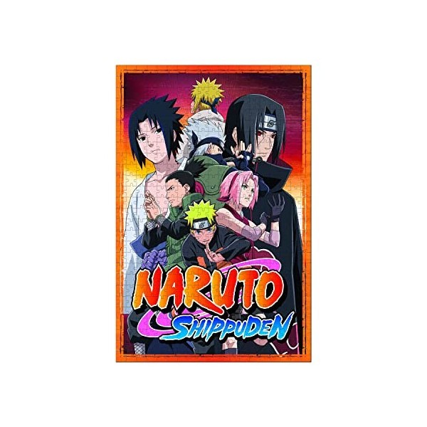 Winning Moves- Puzzle Naruto Shippuden Ninjas DE Konoha 500 Pieces, WM02953-ML1-6, KONOHA-500P, 340 x 500 mm