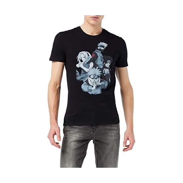 T-shirt Naruto - Kakashi, Noir, M