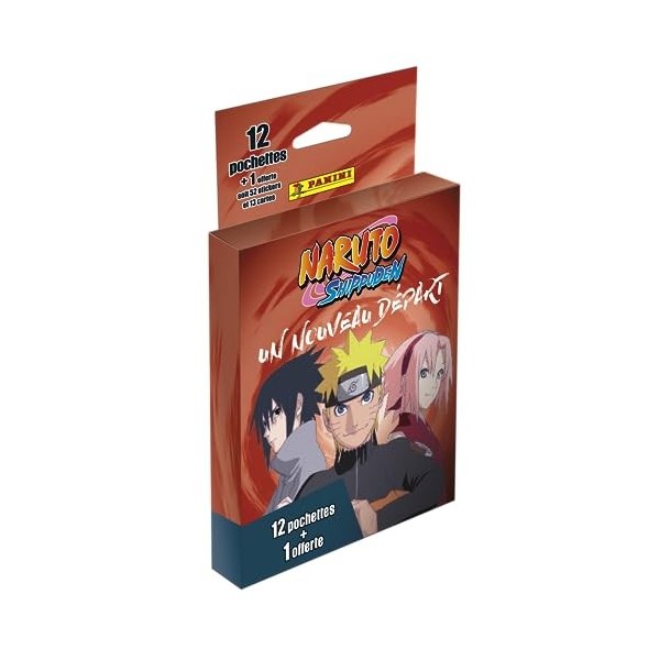 Panini Naruto Shippuden 2-Un Nouveau Départ Blister 12 Pochettes + 1 Offerte, 004628KBF13