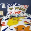 Pokemon Pika Parure de Lit Enfant 140x200 cm | 100% Coton | Oeko-TEX | Housse de Couette 1 Personne 140x200 cm + 1 Taie dore