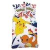 Pokemon Pika Parure de Lit Enfant 140x200 cm | 100% Coton | Oeko-TEX | Housse de Couette 1 Personne 140x200 cm + 1 Taie dore