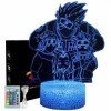 Yelyung Anime Veilleuse 3D pour Enfants,Veilleuse Anime,Télécommande 16 Couleurs Changement Lampe Naruto,Chambre Enfant Déco 