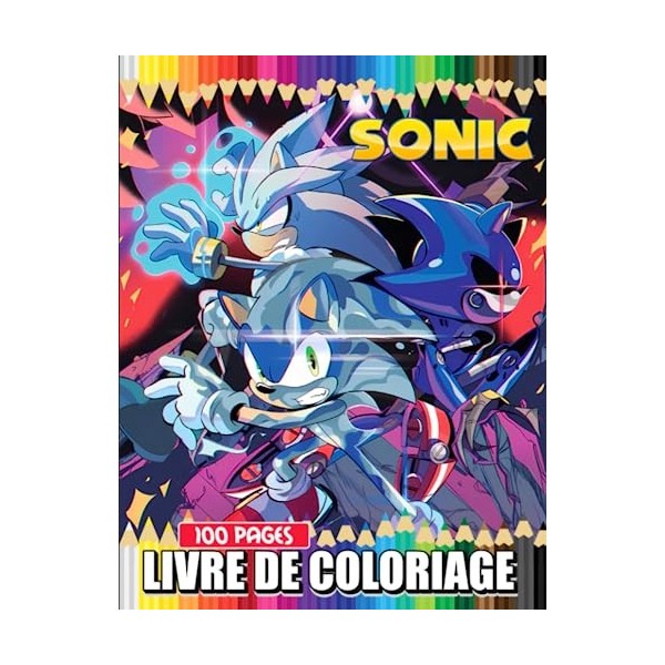 Livre de coloriage Sᴏníᴄ: Avec 100 belles pages à colorier pour les enfants et les adolescents.