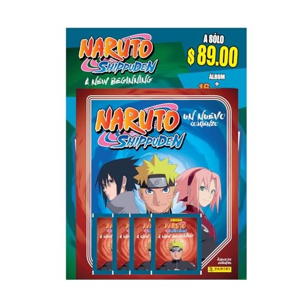 Panini Naruto Shippuden 2-Un Nouveau Départ Album + Range Cartes + 2 Pochettes, 004628SPCFGD