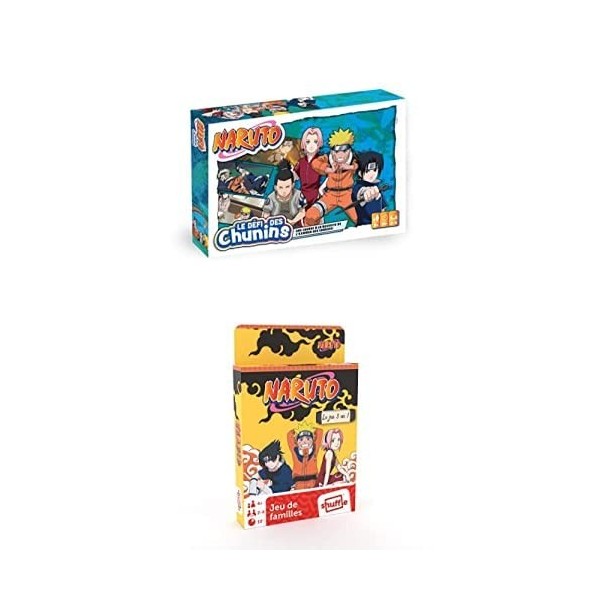 Cartamundi - Jeu de Carte pour Enfant et Toute la Famille - Set de 2 Jeux de Cartes indédits Naruto : Le défi des Chunins + J