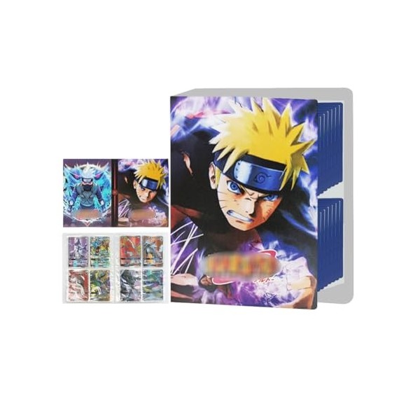 Naruto Classeur Carte Cartes,Livre Rangement Protège Carte,Album de Cartes Collectionner Cadeau,Display Album Porte Cartes,Co