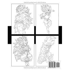 Livre de coloriage Dʀᴀɢóɴ Bᴀʟʟ Super: Avec 100+ superbes et designs uniques pour tous les fans daníᴍe. Un livre de coloriage