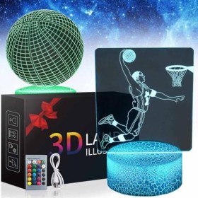 Veilleuse 3D Anime Jouets Illusion Pour Enfants, 5 Motifs 16 Couleurs Changeantes Avec Télécommande, Lampe De Nuit Led Pour E