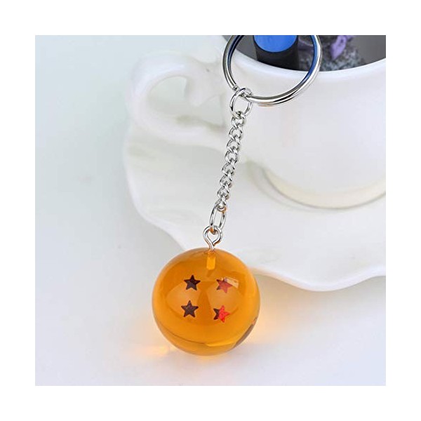 Vvciic Dragon Balle, Cartoon Anime Dragon Ball Keychain Dragonball Enfant 4 étoiles Balle Keyrings