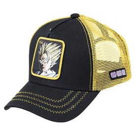 Collabs Casquette Homme & Femme Dragon Ball Z, Casquette Trucker Gohan, Originale Anime, Noir, Jaune, Beige, Taille TU