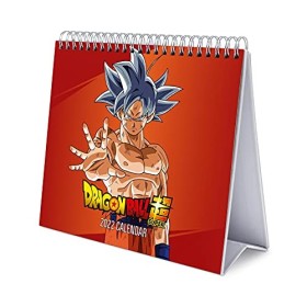 Grupo Erik - Calendrier de Bureau 2022 Dragon Ball Super - 12 Mois, De Janvier à Décembre 2022, 20x18x6,5 cm, 6 langues, Cert