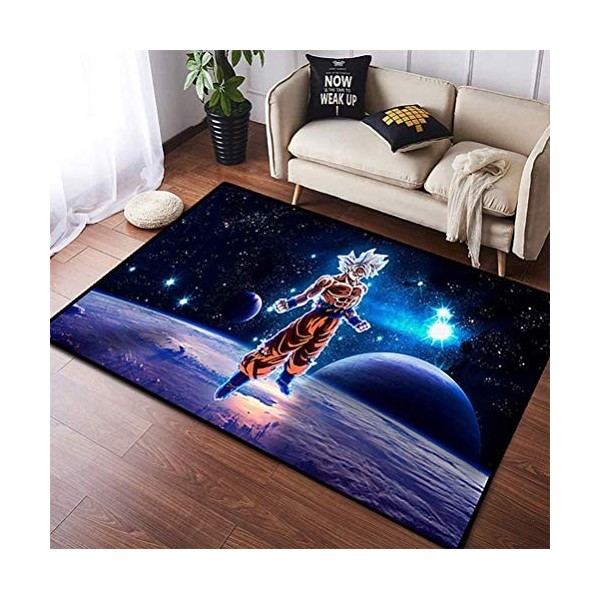 BILIVAN Tapis de salon super doux 3D Dragonball Z Goku imprimé pour chambre à coucher, décoration dintérieur, tapis de canap