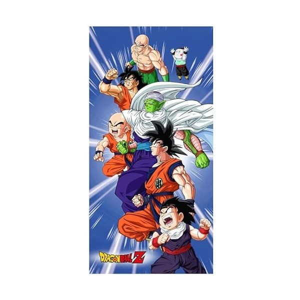 Arlis Drap de Plage ou Drap de Bain Dragon Ball Z Serviette Dragon Ball en Bleu 