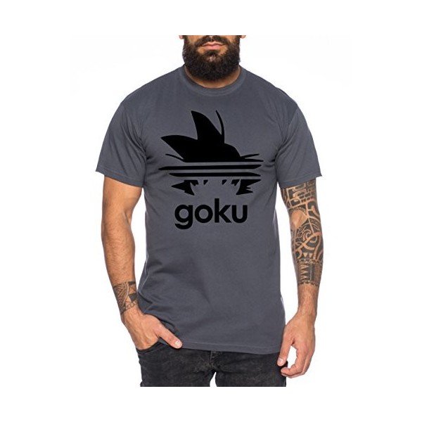 TeeKiki Adi Goku T-Shirt pour Homme Dragon Master Son Ball Vegeta Turtle Roshi DB, Farbe2:Schwarz.Größe2:L