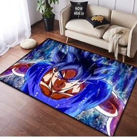 KIKCY Anime Dragon Ball Z Goku Tapis 3D rectangulaire antidérapant pour salon, chambre à coucher, yoga, chambre de bébé, anim