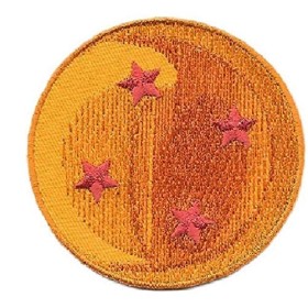 Dragonball Z 4 Star Dragon Ball Logo Embroidered PATCH Écusson&nbsp;Patch en fer brodé sur accessoire Souvenir Applique