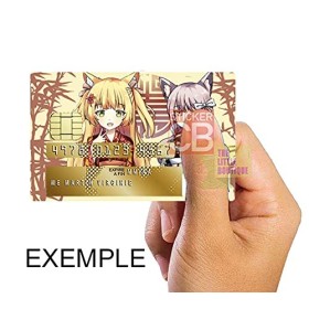 Sticker pour carte bancaire, Manga Cats Girls - Différenciez et décorez votre carte bancaire suivant vos envies!! Facile à po