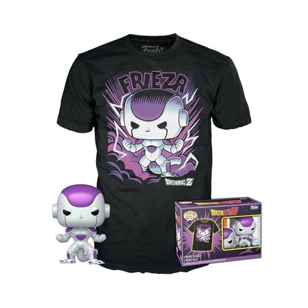 Funko Pop! & Tee: DBZ - Frieza FF - Medium - Dragon Ball Z - T-Shirt - Vêtements avec Une Figurine en Vinyle à Collectionner 