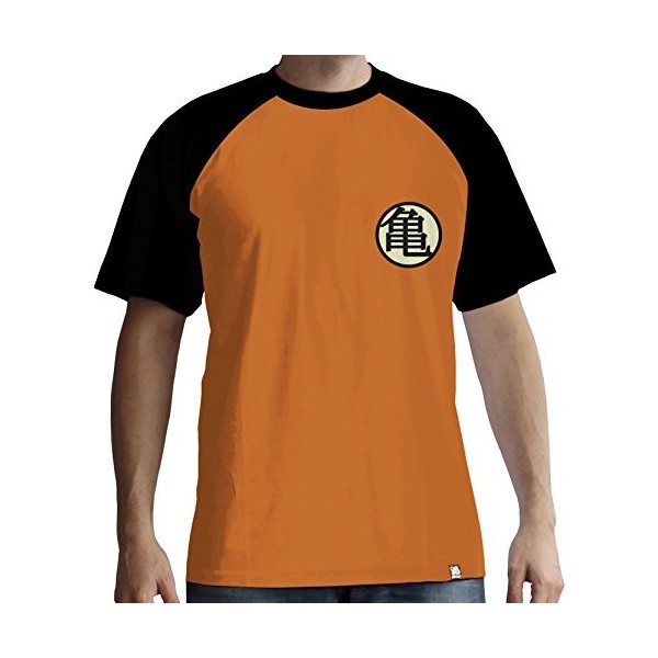 ABYstyle Dragon Ball Z - Symbole Kame Homme T-Shirt Manches Courtes Orange/Noir L