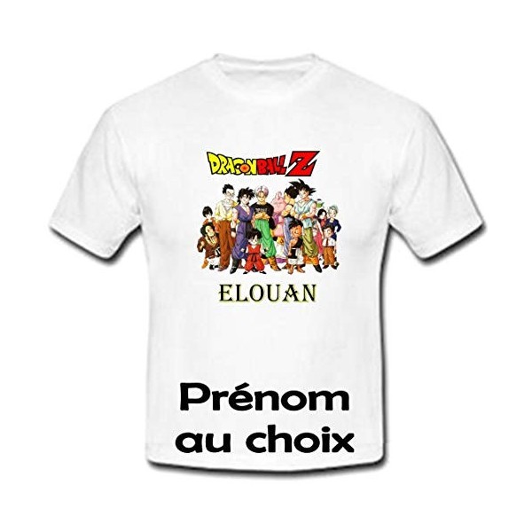 GRAVOPHOTO - Tshirt personnalisé Dragonball Z GT prénom et Taille au Choix
