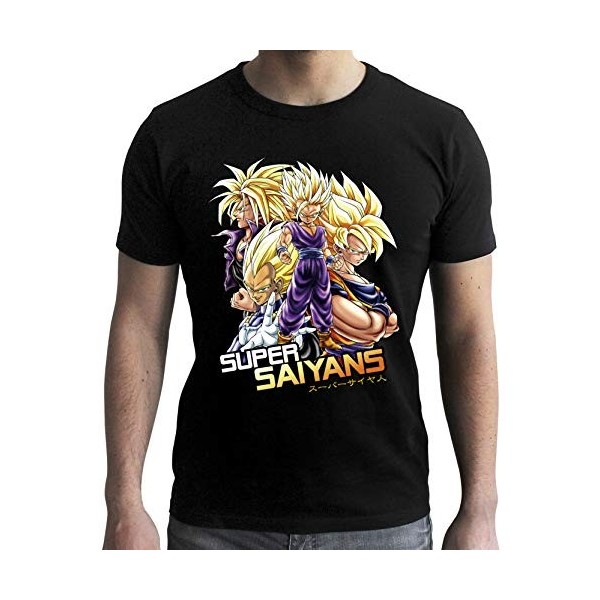 ABYSTYLE - Dragon Ball - Tshirt Saiyans Homme Black M 